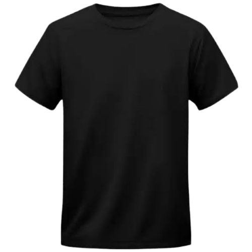 Plain Half Sleeve T Shirts - Soft Cotton Blend, Size M/L, Black Color | Comfortable, Breathable Fabric, Unisex Casual Style