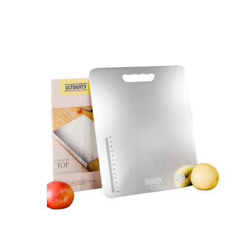 Stainless Steel Chopping Board Velvet 1 Mm (10 X 14 Inch) - Color: Silver