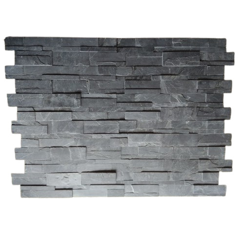 Black Stone Wall Cladding - Dimension (L*W*H): 15X60 Centimeter (Cm)