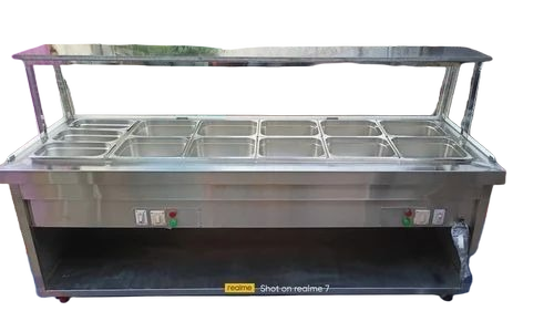 Display Bain Marie Counter - Material: Stainless Steel