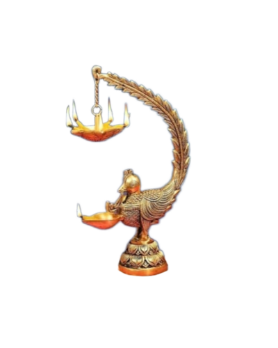 Decorative Brass Peacock Diya - Feature: Easy To Clean