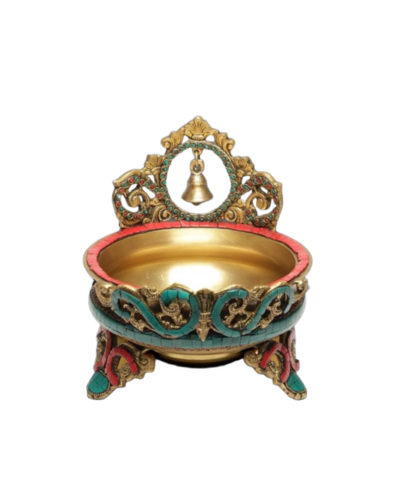 Handcrafted Brass Urli Bowl with Bell