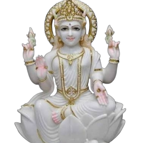 Hindu Marble Laxmi Maa Statue