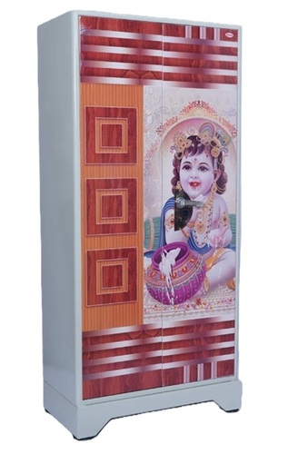 2 Door Engineered Wood Wardrobe - Color: Multi Color