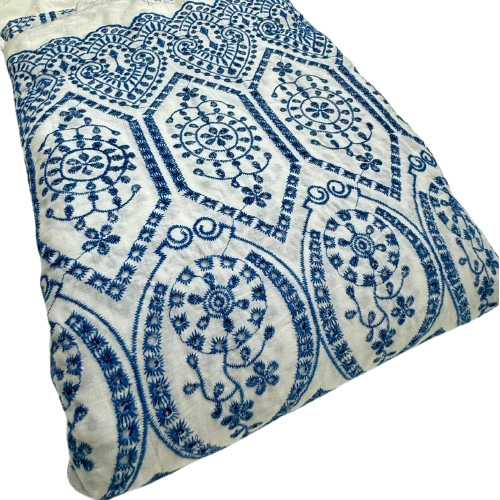 Cotton Schiffli Embroidered Fabric  - Attributes: Exceptionally Soft