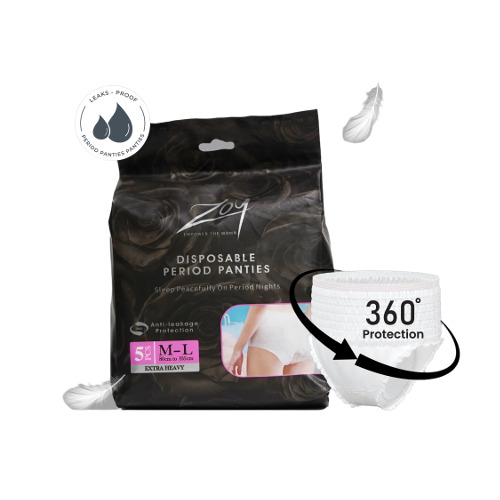 M-L Disposable Period Panties - Color: White