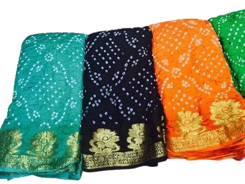 Fancy Bandhani Silk Saree - Color: Multi Color