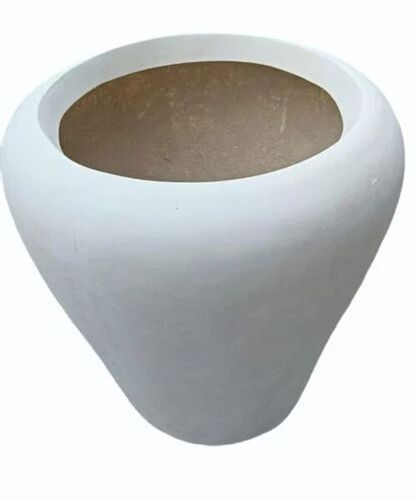 12 Inch Frp Flower Pot - Color: White