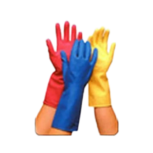 Rubber Hand Gloves - Rubber, Various Colors | Tear Resistant, Lightweight, Skin Friendly