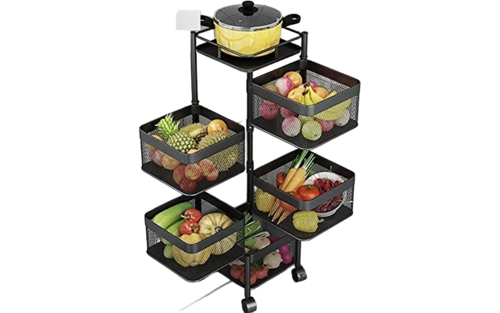 5 Shelves Stainless Steel Kitchen Trolley