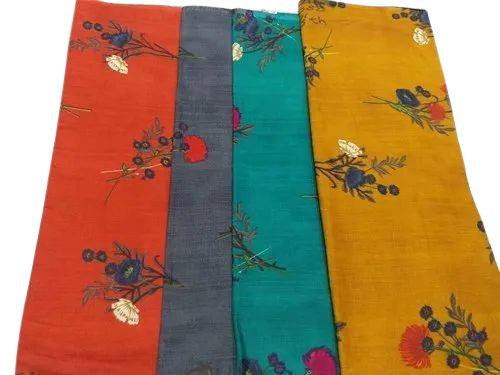 Printed Rayon Fabric - Color: Multi Color