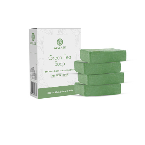 Alglaze Green Tea Soap With Shea Butter & Jojoba Oil 100G - Feature: Refreshes