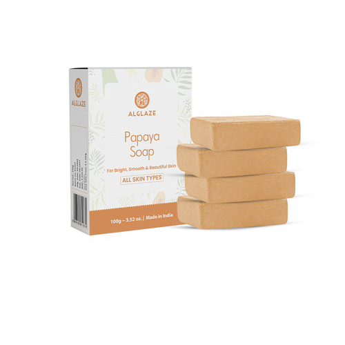 Alglaze Papaya Soap With Shea Butter & Jojoba 100G - Feature: Dullness