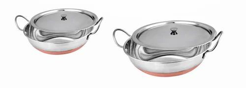 Stainless Steel Kadhai With Lid - Color: Silver