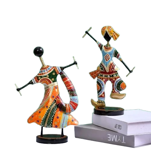 Dandiya Couple Decorative Showpiece