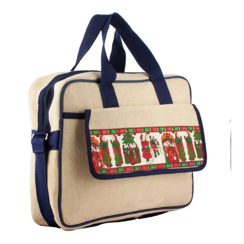 13 Inch Designer Jute Laptop Bag