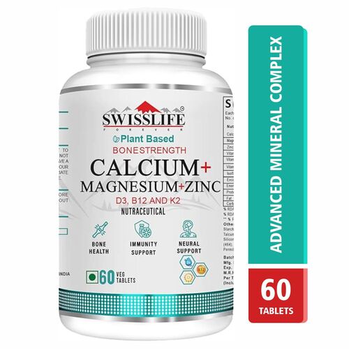 Swisslife Forever Calcium Magnesium Zinc Tablets For Men & Women (60 Count) - Drug Type: Health Supplements
