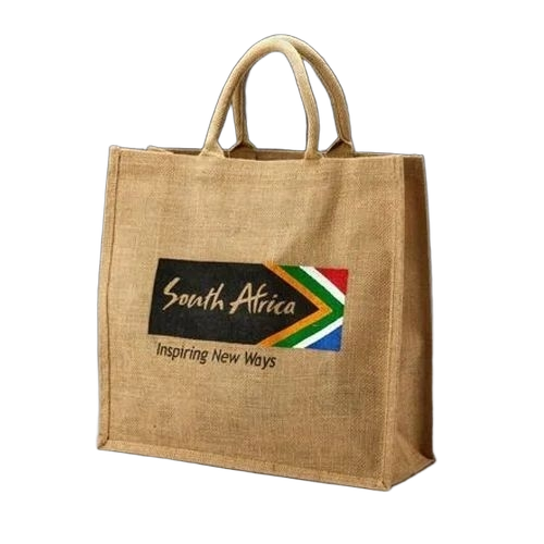 Jute Promotional Bag - Custom Size, Brown, Printed | Durable, Fine Finished, Eco-friendly, Handled