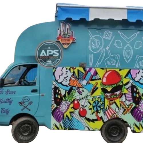 Portable Food Van - Durable Aluminum, Turquoise Blue, Automatic Gearbox | Compact Workspace, Hygienic Interiors, Efficient Storage, Customizable Layout, Quick Setup, Power Equipped, Weather Resistant, Customer Friendly