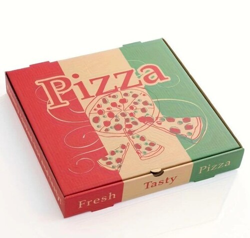 Square Printed Pizza Box - Color: Multi Color