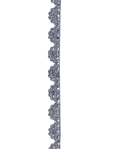 1/2" Silver Cd Semi Flower Cutwork Lace (90Mtr) - Length: 90 Meter (M)