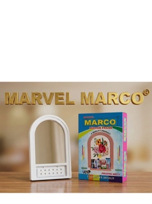 Framed Folding Shelf Mirror