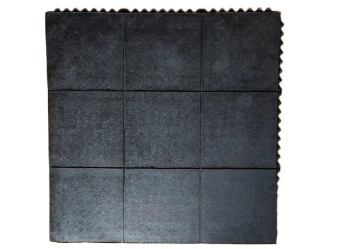 Rubber Gym Floor Mat - Rubber, 20mm Thickness, Black | Gym Use