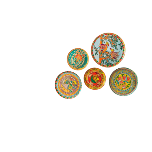 Ritualistic Madhubani Art Fridge Magnets For Home Decor - Color: Multi