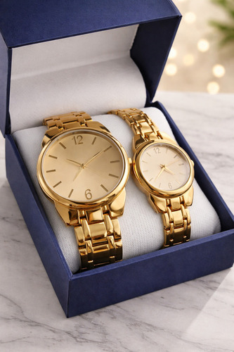 Gold Couple Watch - Color: Golden