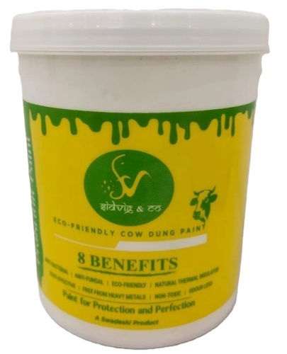 1l Prakritik Cow Dung Primer - Water Based, Any Color, Grade A | Natural Ingredients, Eco Friendly, Non Toxic, Smooth Coating, Adhesion Promoter