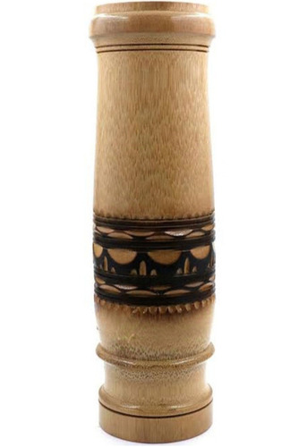 Bamboo Handicrafts Table Top Flower Vase - Color: Natural Brown