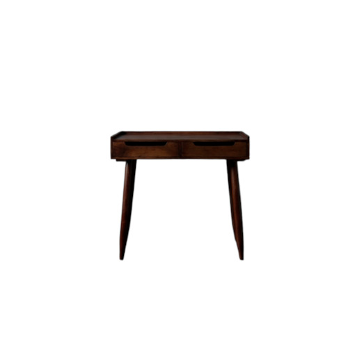 Mid Century Solid Wood Console Table With Drawers - Solid Wood, Smooth Semi-Polish Finish, Durable Indoor Furniture