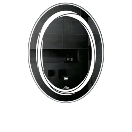 Oval Led Mirror - Color: Silver