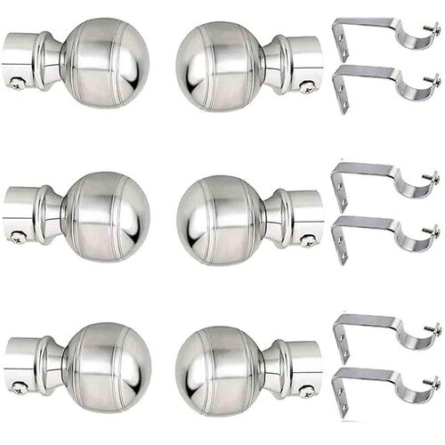Curtain Knob Bracket - Color: Silver