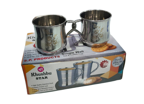 Stainless Steel Cup - Stainless Steel, Standard Size, Silver | Rust-Proof, Durable, A Grade Material