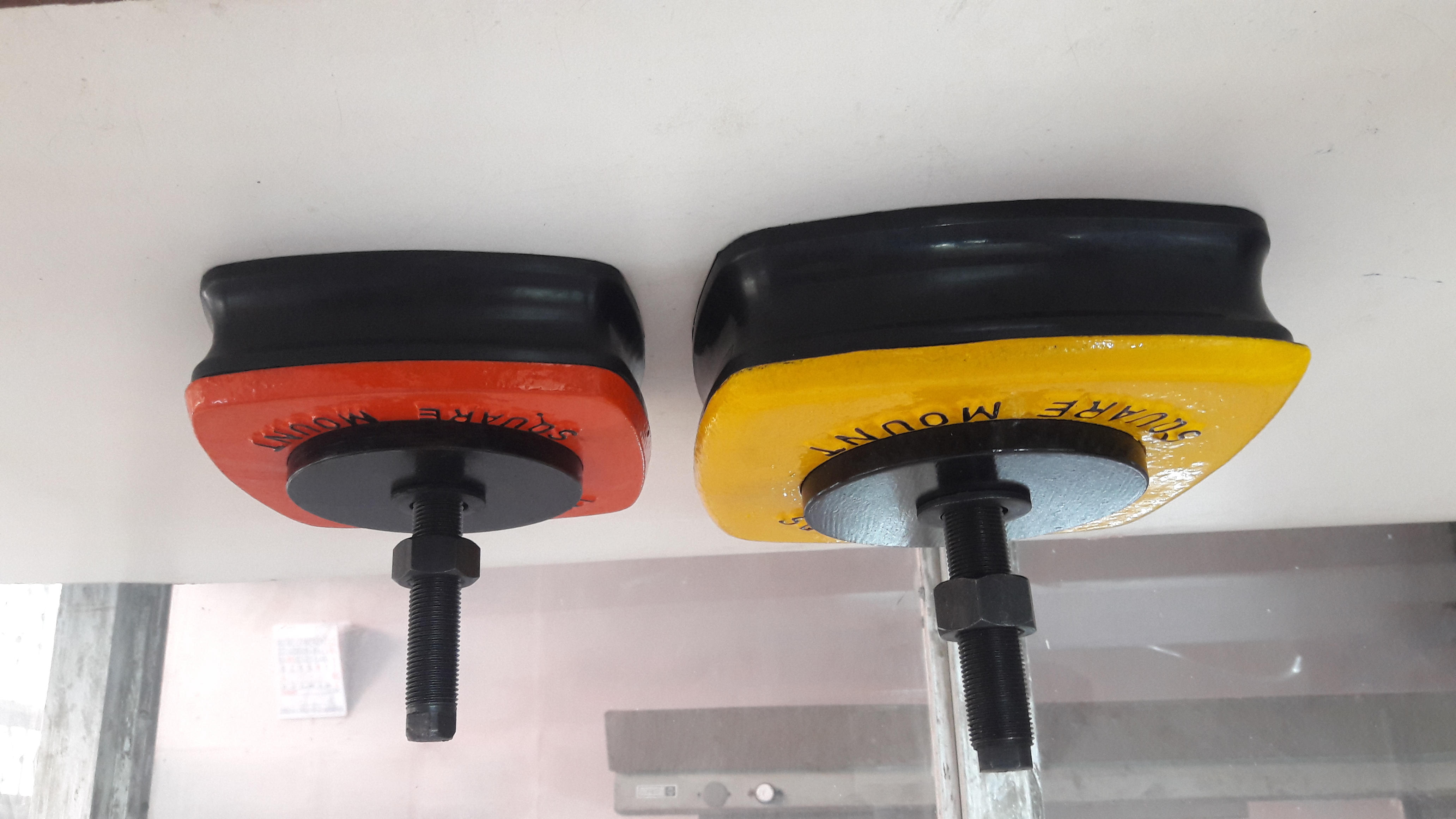 Square Anti-Vibration Rubber Mounts - Yellow and Black, 50-80 Shore A | Vibration Isolation, Shock Absorption, Noise Reduction, Oil & Heat Resistant
