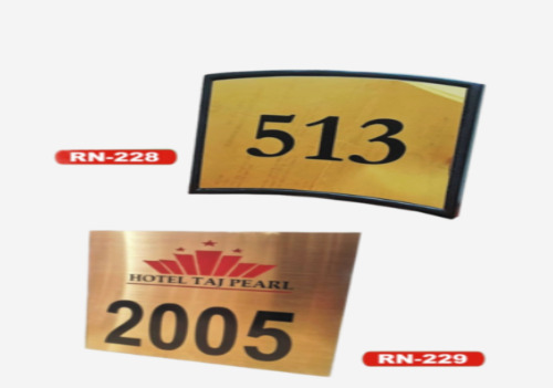 Chrome Finish Customized Door Number Plates - Metal, Gold, Galvanized Chrome, Carved | Rust-Resistant For Hotel Doors