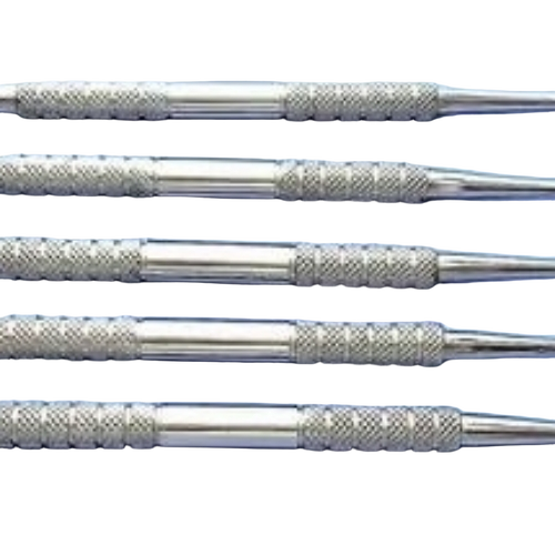 Dental Periosteal Elevator - Steel, 15 cm, Silver, Straight Curved Tip | Round Handle, Satin Finish, Sterile