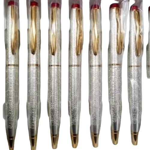 Silver Plated 1125 Ball Pen - Metal, Matte Blue Ink, Multicolor | Good Quality, Custom Size