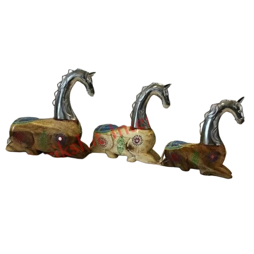 Decorative Horse Decor - Durable Metal, Multi Color, All Sizes | Elegant Design, Handcrafted Detail, Stable Base