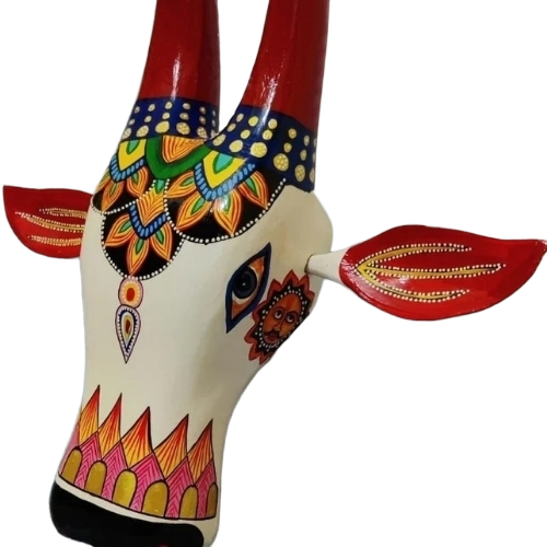 Wooden Cow Head By PARIKSHIT INTERNATIONAL