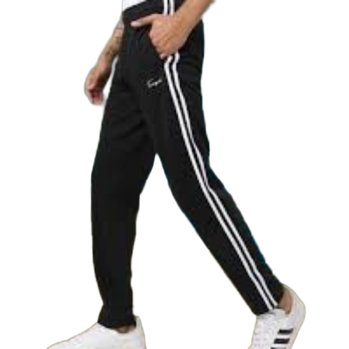 Track Pants - Lightweight Stretch Fabric, All Sizes, Black | Comfortable Fit, Elastic Waistband, Breathable Design