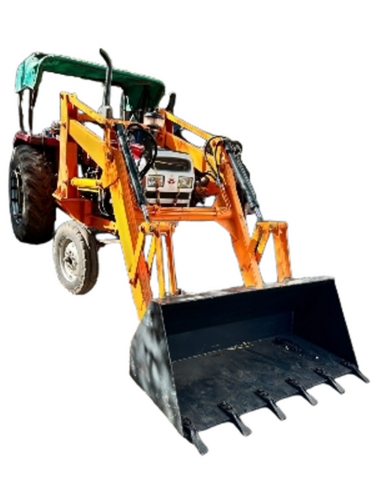 Tractor Front Loaders - Metal Standard Size Yellow, Hydraulic Operated, Strong Arms, Reliable Performance