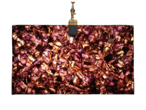 Amethyst Backlit Gemstone Slab - Polished Rectangular Slab, Corrosion Proof, Easy To Fit