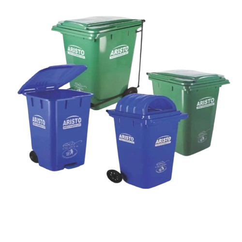 Plastic Wheel Dustbin - Plastic, 90 Ltr, Multiple Colors | Durable, Fine Finished, Industrial Use
