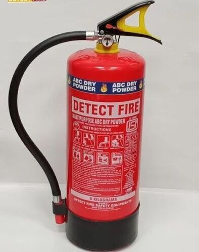 6 kg ABC Type Extinguisher - Metal, Red and Black, 50Hz | Corrosion Resistant, Portable, Easy Operation, Safety Compliant