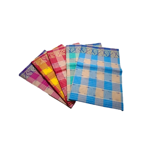 Tant Saree - Cotton 6.3 m Multicolor | Printed Strips Machine Washable Festive Wedding Wear