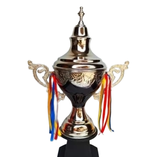 Premium Wood Trophy - Aluminium Brass Iron 12 Inches Round Dial | Sports Theme Plain Pattern