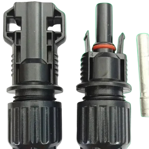 Mc4 Connectors For Solar - PVC Black 15A Power Rating | Industrial Application Surface Mounted Custom Size
