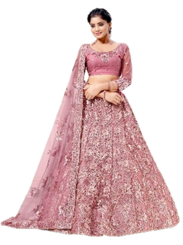 Net Wedding Lehenga Choli - Application: Yes